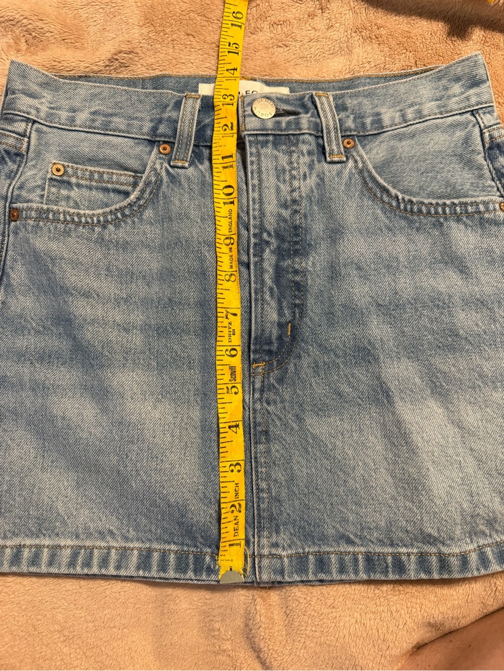 Denim Forum by Aritzia Light Blue Denim Mini Skirt - Picture 4 of 8
